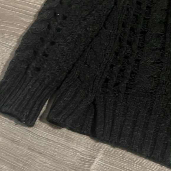 Vince Black Wool Cable Knit Sweater - Picture 3 of 3